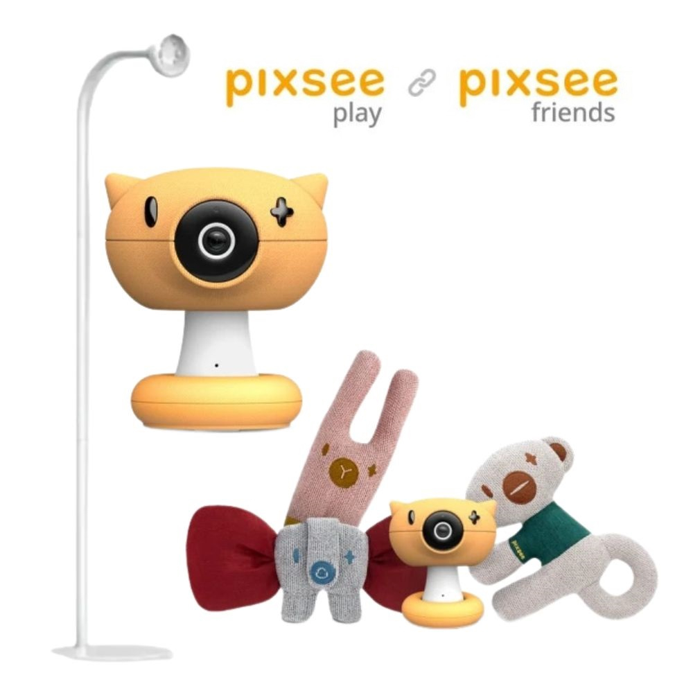 Pixsee-Play AI 智慧寶寶攝影機+五合一成長支架（贈送：動物布偶3選1 &amp; SD記憶卡）