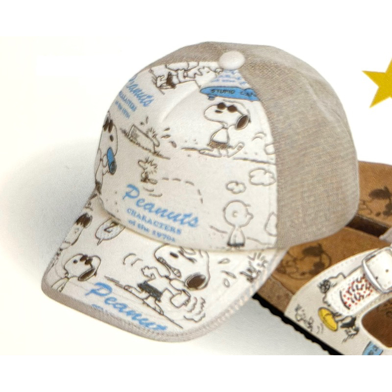 春季購物節 商品優惠至5月5日 日本設計 史努比Snoopy 棉麻布料棒球帽