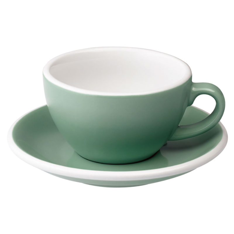 【LOVERAMICS愛陶樂】Egg 150咖啡杯盤組/HG0766BG(150cc/藍綠色)|Tiamo品牌旗艦館