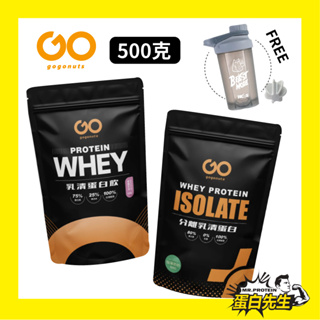 送好禮~果果堅果 Gopower 500克 分離/水解 乳清蛋白 高蛋白