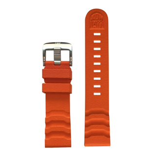 Luminox 雷明時 橡膠橘鋼釦錶帶-24mm