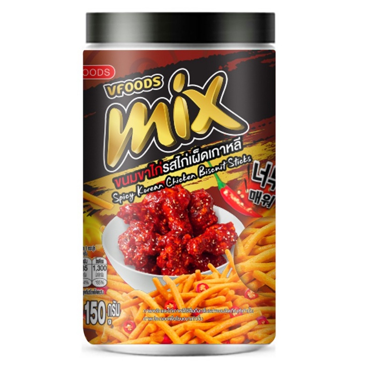 泰式脆條餅乾 MIX 泰式零食 脆條餅乾 忍味條 韓式辣雞風味 150g/罐