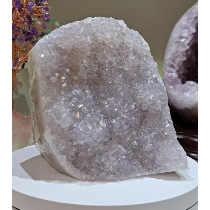 天然 白水晶 晶鎮 軟糖 砂糖 滿天星 原皮 原礦 1.05KG 高11cm 寬8.5cm 厚7cm