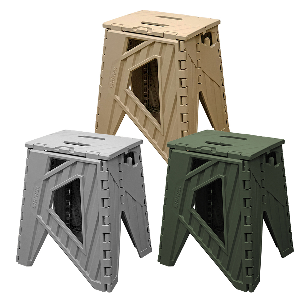 貨櫃小折凳 CH-40 椅子 摺疊椅 椅凳 生存 沙色 軍綠 收納椅 收納凳 摺疊凳 露營凳 穿鞋凳 台灣製【家的拼圖】