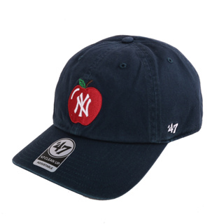 NEW ERA-洋基蘋果NY徽章中性棒球帽(海軍藍)