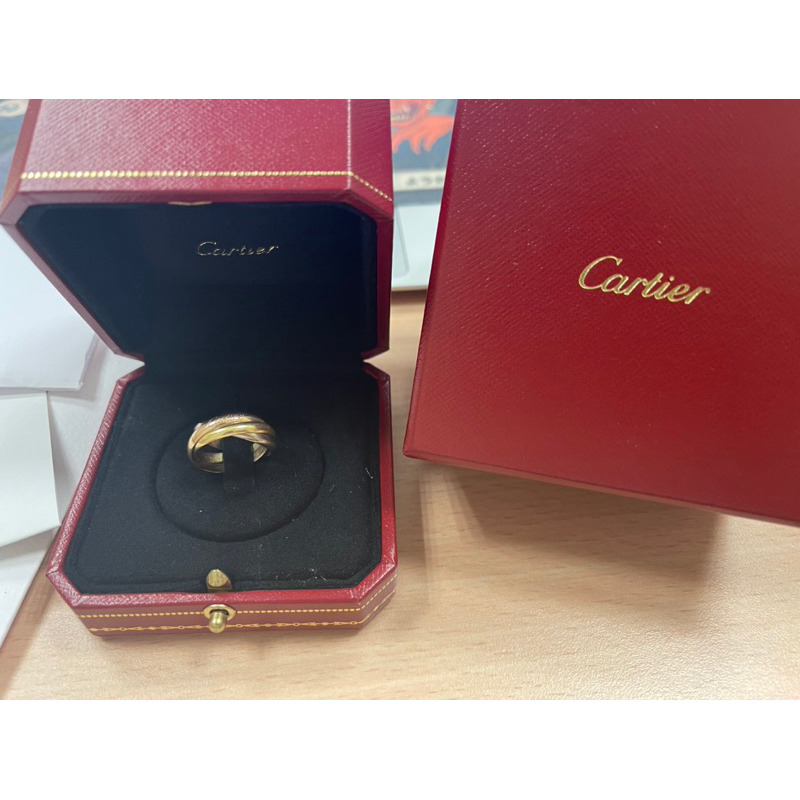 「二手」Cartier 卡地亞 Trinity 三環戒 戒指 小型款 51 K金