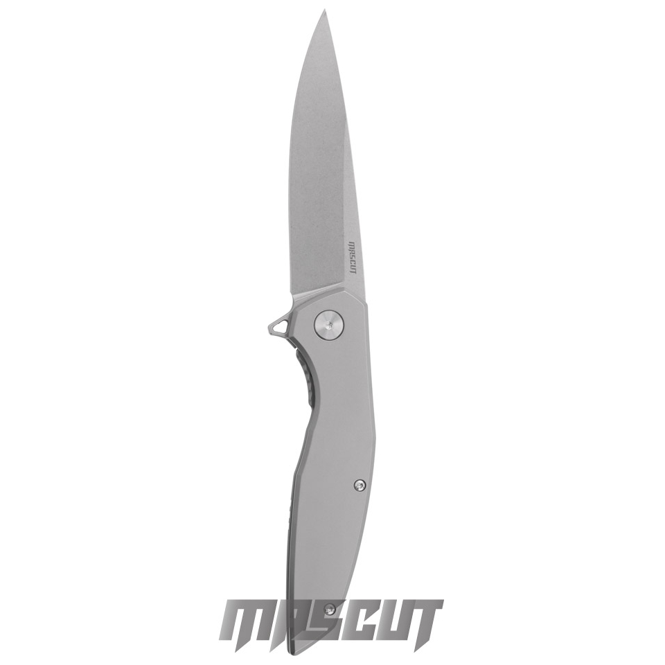 宏均-MASCUT KNIVES JJ088GR 流線型紳士折刀 D2鋼 鈦合金柄 Flipper EDC-折刀