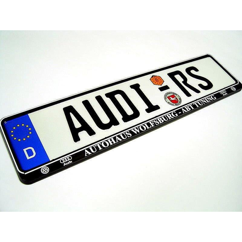 全新純正德國 Audi RS 紀念車牌含 ABT 底框 適用 Audi A3 A4 A5 A6 A7 Q3 Q5 TT