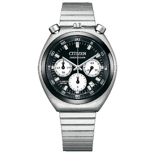 CITIZEN 星辰錶 AN3660-81E 三眼計時不鏽鋼潮流腕錶 經典黑 38mm