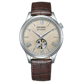 CITIZEN 星辰錶 NH9130-17A 都會紳士通路限定時尚開芯腕錶 皮帶款 40mm