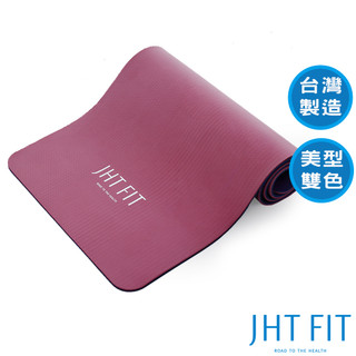 JHT NBR雙色環保8mm瑜珈墊K-612 台灣製/附收納綁帶