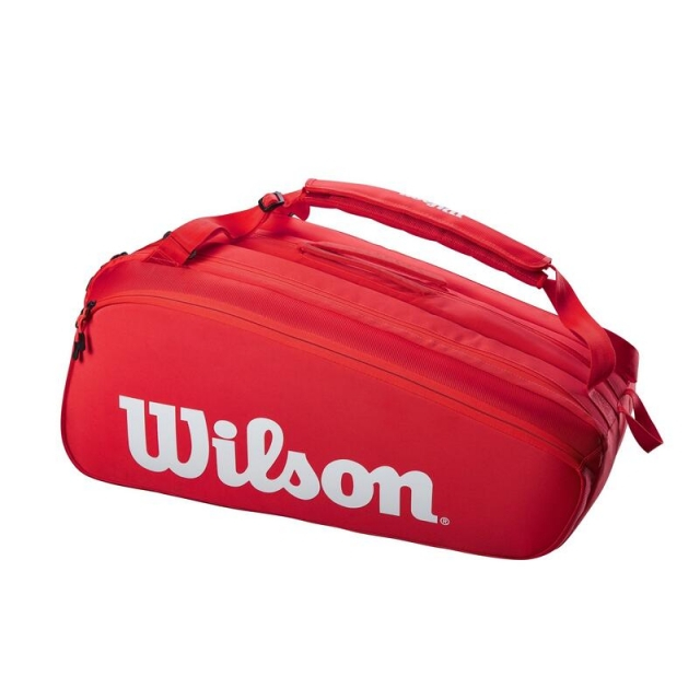 【威盛國際】 「免運費」WILSON  Super Tour 15PK 15支裝 網球拍袋 (三隔層) 特價出清 附發票
