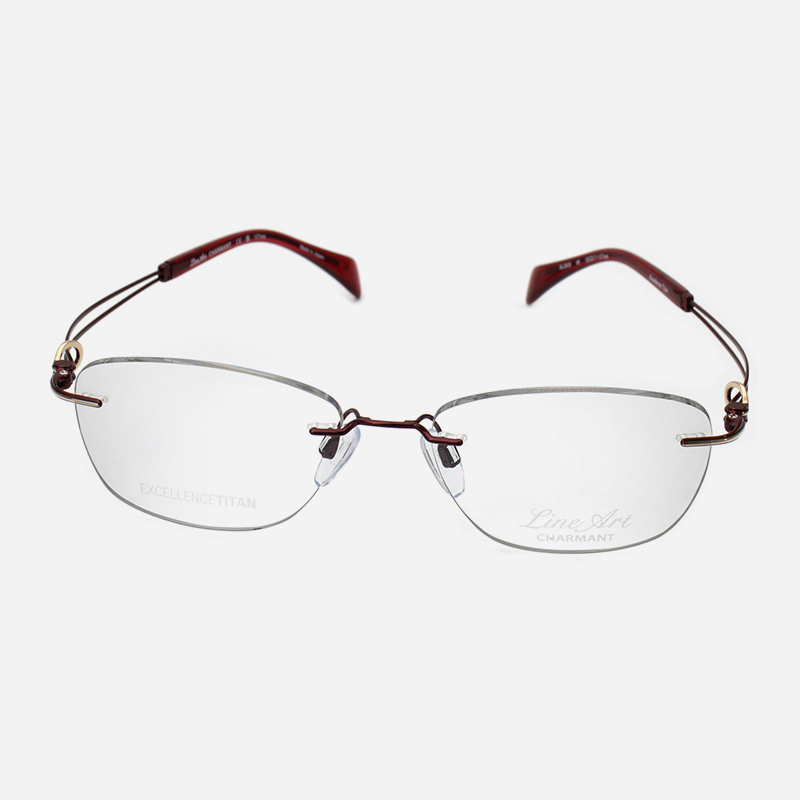 CHARMANT XL2938 日本夏蒙眼鏡｜復古橢圓純鈦無框眼鏡 女生品牌眼鏡框【幸子眼鏡】