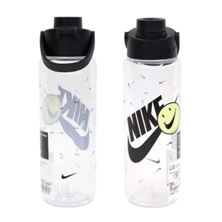 NIKE 水壺 登山 旋蓋式 水壺 700ml 運動 大口徑水壺 單車 24OZ 方便 白 N100432096824