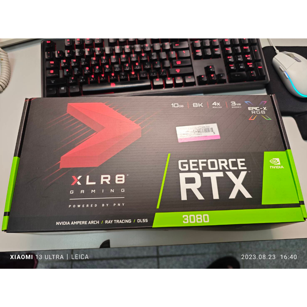 二手 PNY GeForce RTX 3080 LHR 10G XLR8 顯示卡