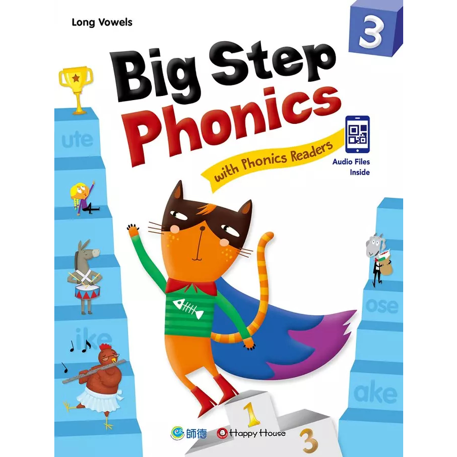 Big Step Phonics with Phonics Readers 3(課本+練習本+線上資源) (附QR CODE音檔隨掃即聽) /Happy Content 文鶴書店 Crane Publishing