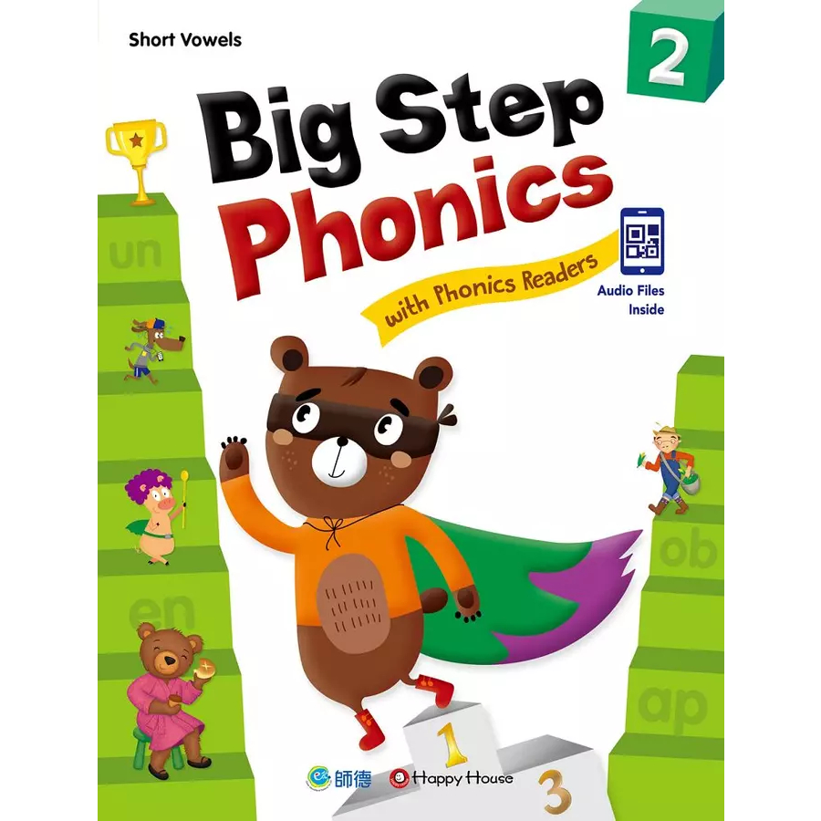 Big Step Phonics with Phonics Readers 2(課本+練習本+線上資源) (附QR CODE音檔隨掃即聽) /Happy Content 文鶴書店 Crane Publishing
