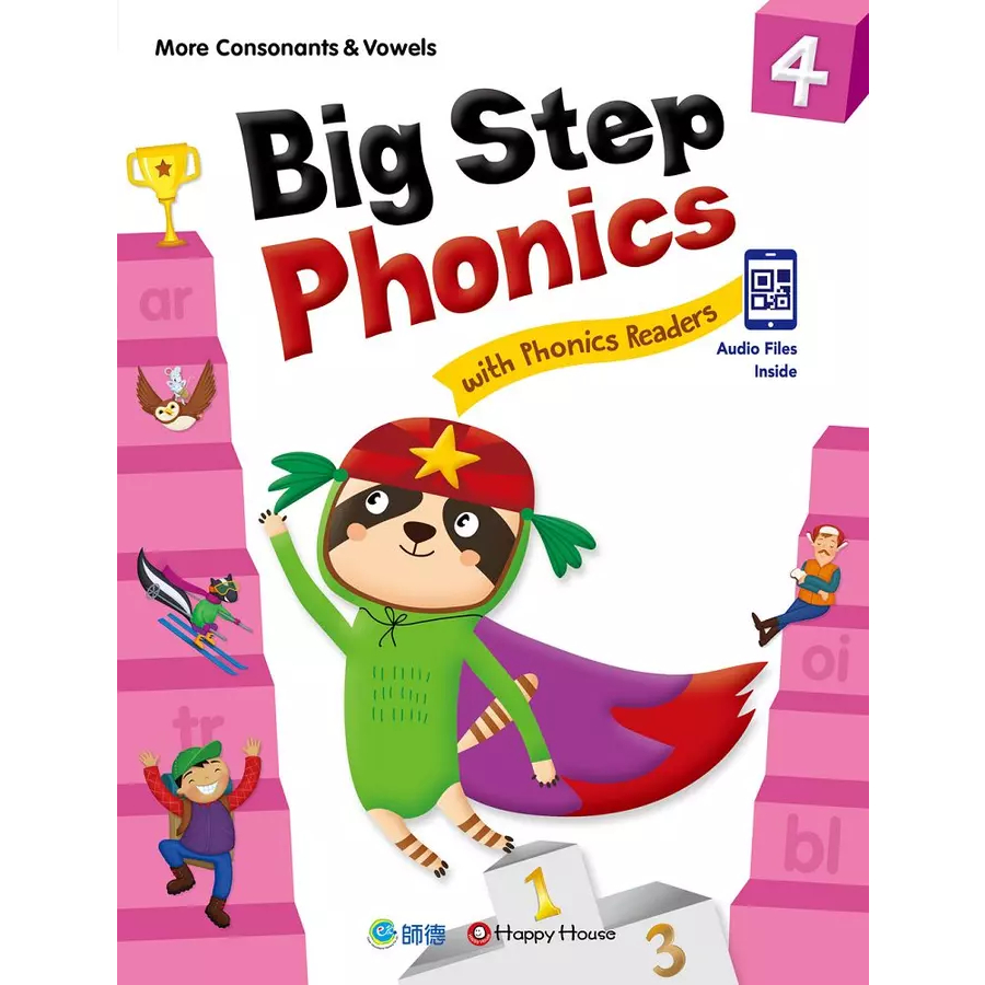 Big Step Phonics with Phonics Readers 4(課本+練習本+線上資源) (附QR CODE音檔隨掃即聽) /Happy Content 文鶴書店 Crane Publishing