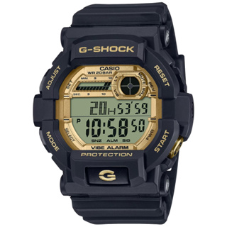 CASIO 卡西歐 G-SHOCK 黑金時尚 運動電子腕錶 / GD-350GB-1