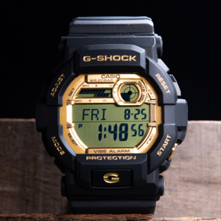 CASIO 卡西歐 G-SHOCK 時尚黑金 數位顯示 腕錶GD-350GB-1