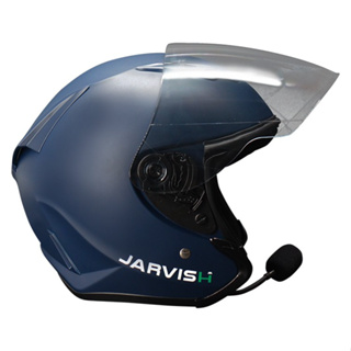 JARVISH AT5藍牙安全帽 墨石藍 AT5安全帽含AT-Kit 智慧語音藍牙耳機 3/4罩 半罩