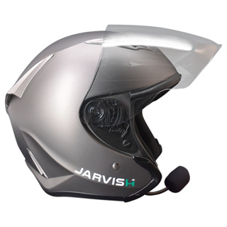 JARVISH AT5藍牙安全帽 衝浪銀 AT5安全帽含AT-Kit 智慧語音藍牙耳機 3/4罩 半罩