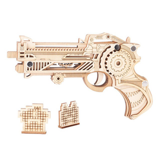 3406 優質橡皮筋手槍 木頭玩具槍 手作玩具 復古玩具手槍 橡皮筋槍 射擊玩具