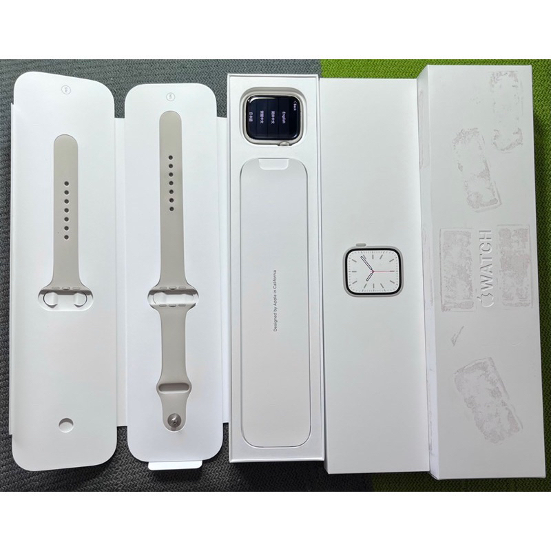 Apple Watch Series 7 GPS 45MM 9成新 星光色 Series7 S7 A2474 45 手錶