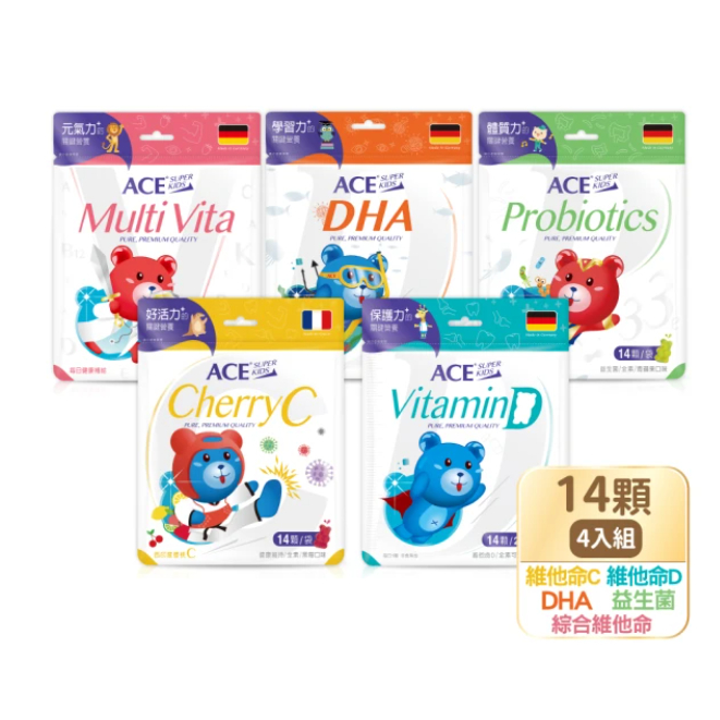 ACE SUPER KIDS 維他命D/DHA/益生菌/軟糖 兒童軟糖 機能軟糖 德國進口【公司貨】小鼠的窩🌸