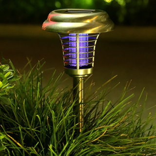 太陽能不鏽鋼捕蚊燈 室外智能光控光誘滅蚊燈 驅蚊燈 驅蚊神器