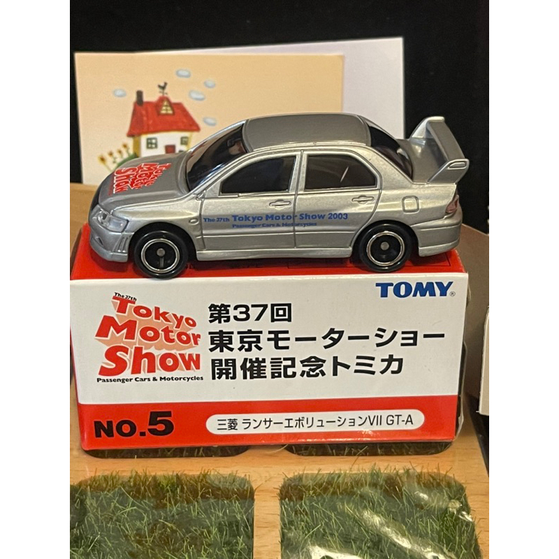 Tomica Tomy 舊藍標 2003 第37回 東京車展 開催紀念 No.5  三菱 EVO