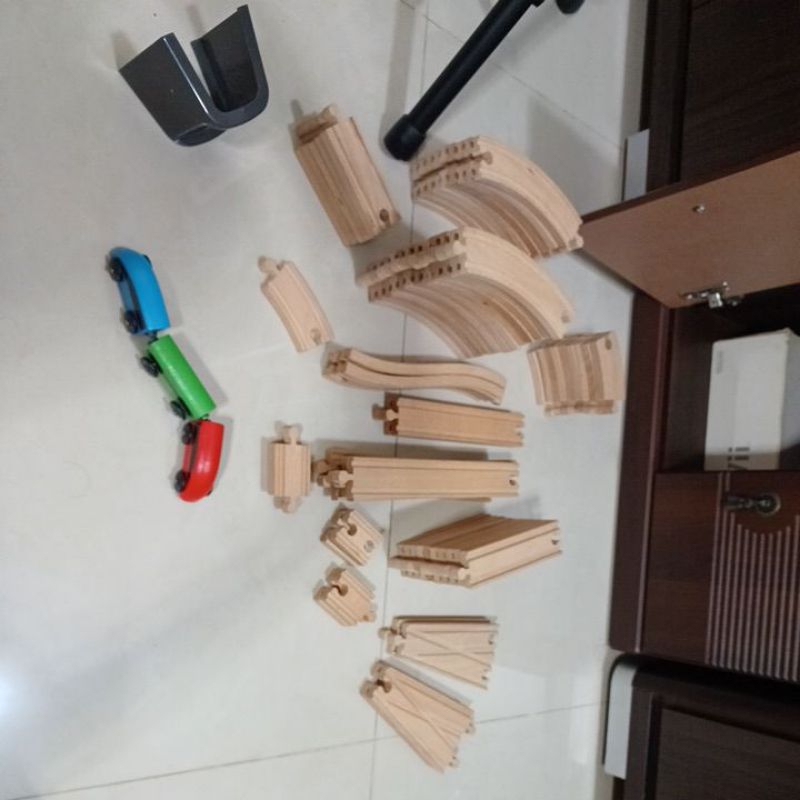 IKEA 實木軌道玩具66件組 二手
