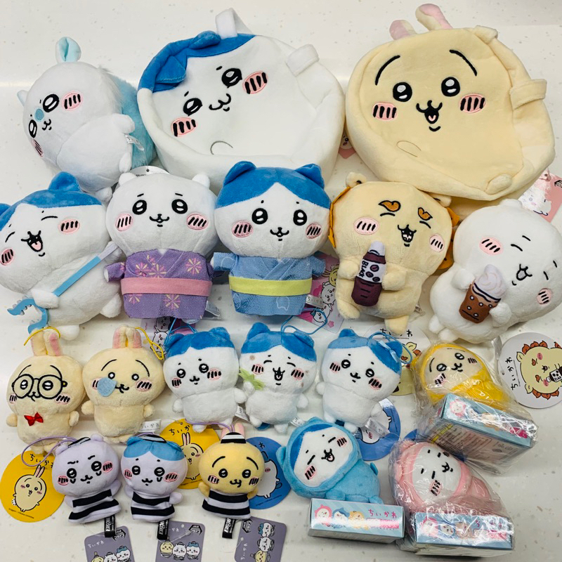 ❤Lika小舖❤日本正版全新現貨Chiikawa小可愛景品玩偶布偶娃娃吉伊卡哇ちいかわ 小可愛小八貓吊飾 提袋