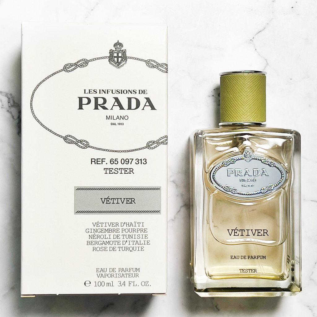 【超激敗】PRADA 香根草精粹 淡香精 TESTER 100ML Infusion de vetiver【有瓶蓋】