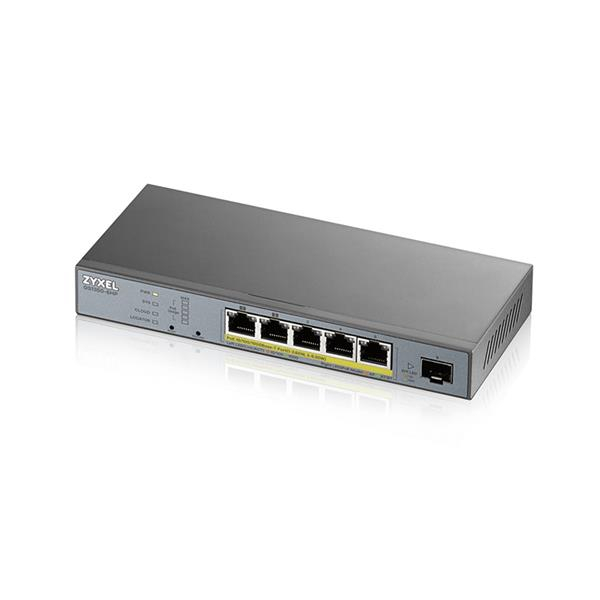 ZyXEL 合勤科技 免運 GS1350-6HP PoE 交換器 5埠GbE 智慧網管 IP 監控交換器 商用