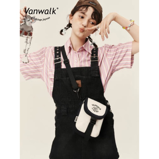 🍒《VANWALK》🍒 台灣官方 Lazy cat 系列《美式酷少女斜背手機包》