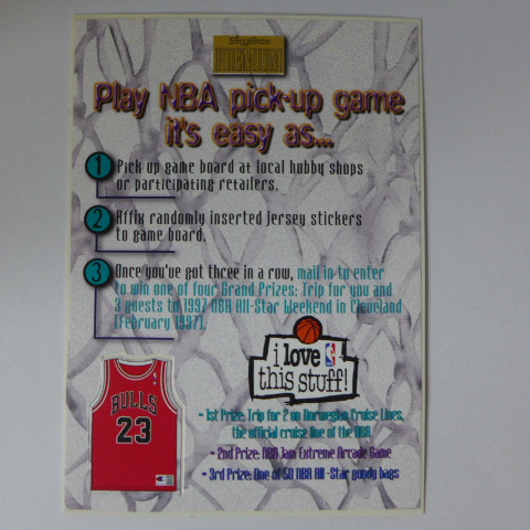 ~Michael Jordan/麥可·喬丹~黑耶穌/空中飛人 1996年SKYBOX球衣貼紙.MJ特殊卡