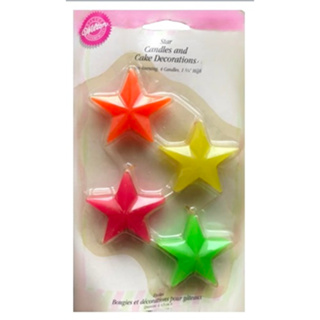 美國 Wilton Star Candles and Cake Decorations 惠爾通星星蠟燭蛋糕裝飾品