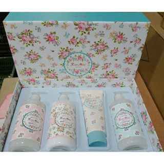 全新Evas 玫瑰花園滋潤禮盒 附提袋 護手霜 沐浴乳 身體乳