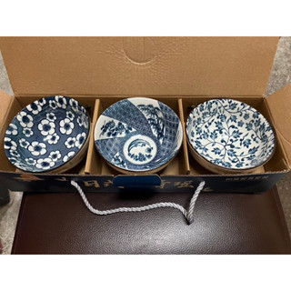 日式和風瓷碗三入組 股東會紀念品 湯碗 飯碗 瓷碗