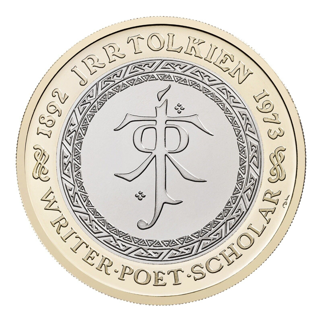 2023 英國  魔戒作者 J·R·R·托爾金 逝世50年 2英鎊紀念幣 官方卡幣