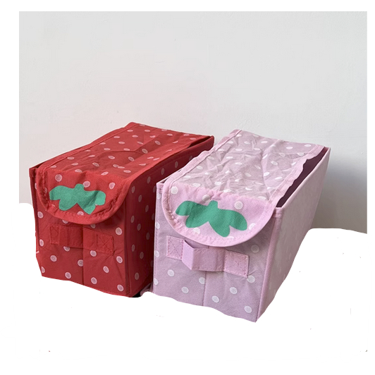 ♥現貨♥外單 草莓收納盒 折疊 雜物盒 分類盒 整理筐收納籃 內褲/內衣收納盒 收納盒 置物籃 儲物籃