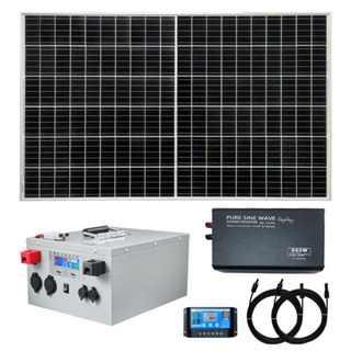 【太陽能百貨】V-021 太陽能24V轉110V鋰鐵電池600W發電系統 太陽能控制器 蓄電 DIY 緊急備電