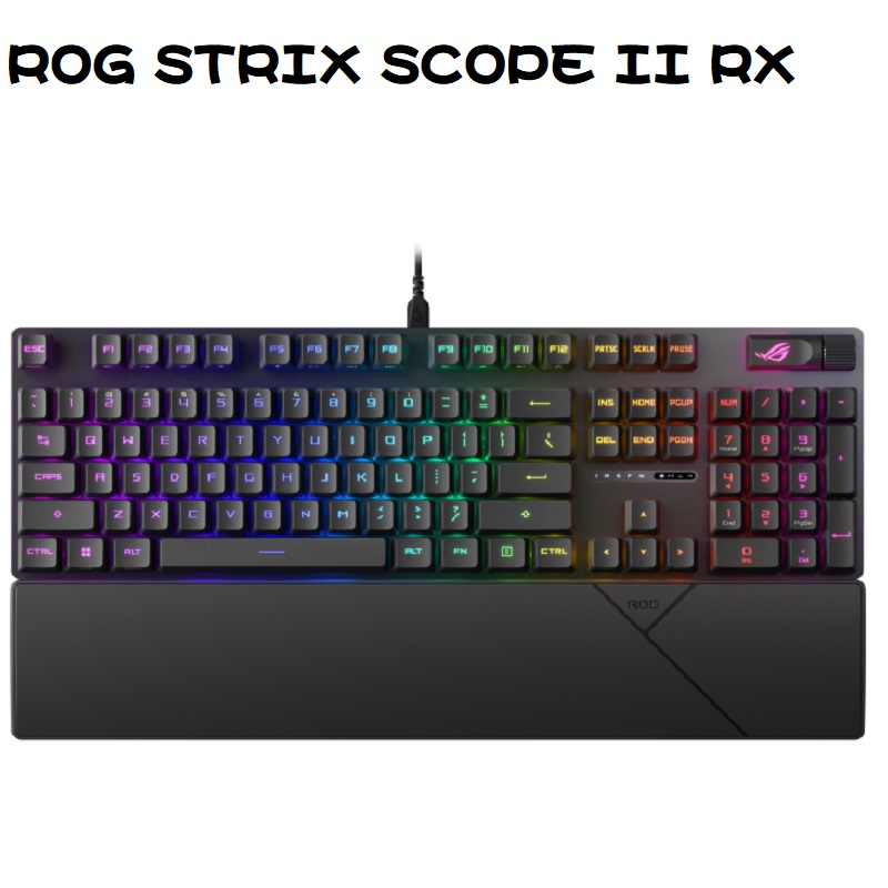【送桌墊】米特3C數位–ASUS 華碩 ROG STRIX SCOPE II RX 電競機械式鍵盤 紅軸/青軸