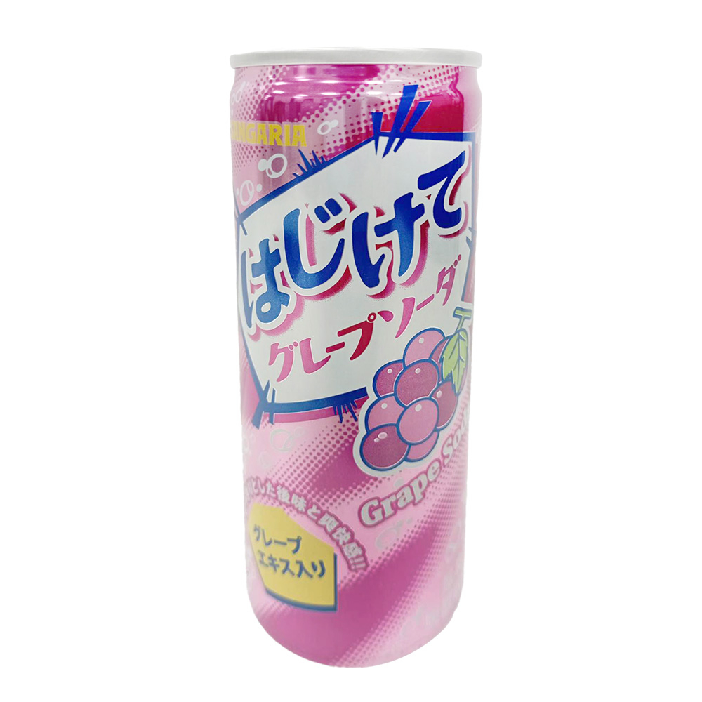 SANGARIA 罐裝彈珠汽水葡萄風味飲 239ml【Donki日本唐吉訶德】