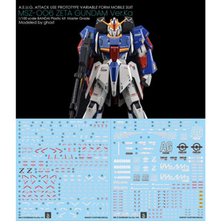 【Max模型小站】炎水貼 GHOST原創 MG(05) Z鋼彈 卡版 ZETA Ver.Ka 20週年 螢光水貼