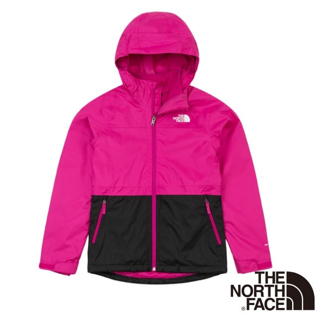 【The North Face】送》兒童 女童 男童保暖連帽二件式雨衣 刷毛外套 防水外套 滑雪風衣 衝鋒衣_7WPG