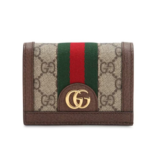 【GUCCI 古馳】Ophidia GG 卡夾 皮夾 零錢包 短夾 523155