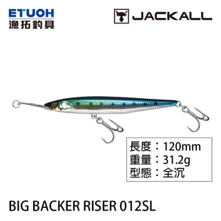 JACKALL BIG BACKER RISER 012SL [漁拓釣具] [路亞硬餌]