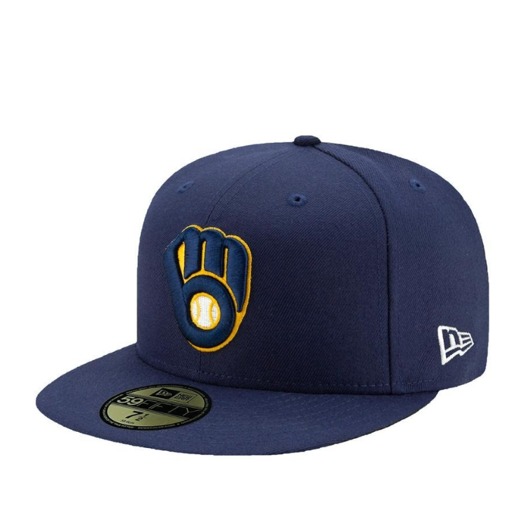 [全新] NEW ERA MLB 59FIFTY 5950 球員帽 密爾瓦基釀酒人 海軍藍 棒球帽 鴨舌帽